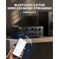 thumbnail image 3 of Moukey Power Amplifier (MAMP1) 2.0 Channel Bluetooth 5.0 Stereo Amplifier w/USB, SD, AUX, MIC  - Open Box, 3 of 3