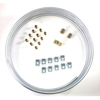 The Stop Shop 25 ft of 1/4 Steel Brake Line W/Unions, Clips, Fittings, Tee