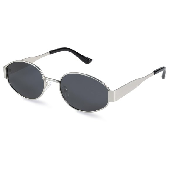 Livho 2025 Gafas de sol ovaladas de moda - Elegantes tonos polarizados para todos los días - Marcos de metal retro