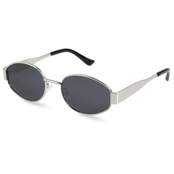Livho 2025 Gafas de sol ovaladas de moda - Elegantes tonos polarizados para todos los días - Marcos de metal retro