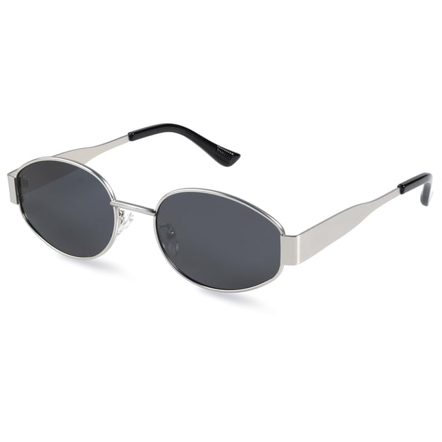 Livho 2025 Gafas de sol ovaladas de moda - Elegantes tonos polarizados para todos los días - Marcos de metal retro