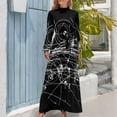 thumbnail image 3 of Particle tracks (dark) Long Dress Woman clothes long sleeve dresses Women's dresses Bride dresses, 3 of 4