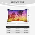 thumbnail image 6 of Bixox Palm Trees at Sunset Printed Pillow Protector,Super Soft Ideal for Home,Guests,Rentals - 14"x20", 6 of 8