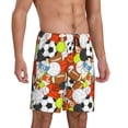 thumbnail image 2 of Vsdgher Colorful Balls Print Men's Pajama Shorts Lounge Bottoms Sleep Shorts Elastic Waist Lightweight PJ Shorts with Pockets-X-Large, 2 of 6