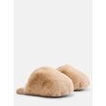 thumbnail image 2 of Joyspun Women’s Faux Fur Puff Scuff Slippers, 2 of 6