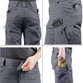 thumbnail image 5 of LISTHA Mens Tactical Shorts 11" Waterproof Hiking Fishing Breathable Quick Dry Cargo Short Shorts Regular Gray 3XL, 5 of 7