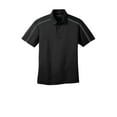 thumbnail image 5 of Port Authority Silk Touch Performance Colorblock Stripe Polo-2XL (Black/ Steel Grey), 5 of 6