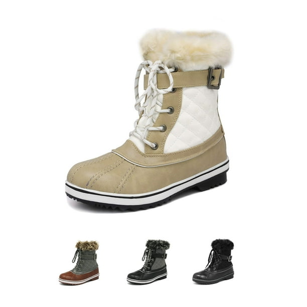 beige snow boots womens