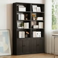 thumbnail image 5 of Casacomoda 6-Tier Bookcase with Cabinet, Modern Bookshelf for Home Office, Living Room or Bedroom, Easy Assembly & Stable Structure, Black, 5 of 9