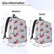thumbnail image 2 of Disketp Cute Red Crabs With Nautical Mochila de Lona Estampada, Mochila Escolar de Viaje Ligera para Estudiantes y Portátil-Small, 2 of 5