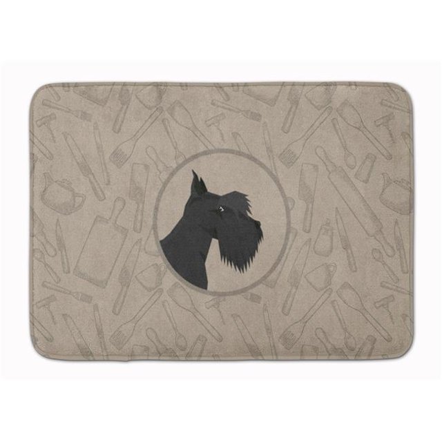Carolines Treasures CK2207RUG Scottish Terrier in the Kitchen Machine Washable Memory Foam Mat