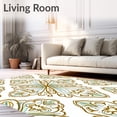 thumbnail image 2 of ODIKA 8'x10' Machine Washable Non-Slip Area Rug, Filigree showcasing Intricate Lacework High Traffic Rug with Pad, Brown, 665357, 2 of 8