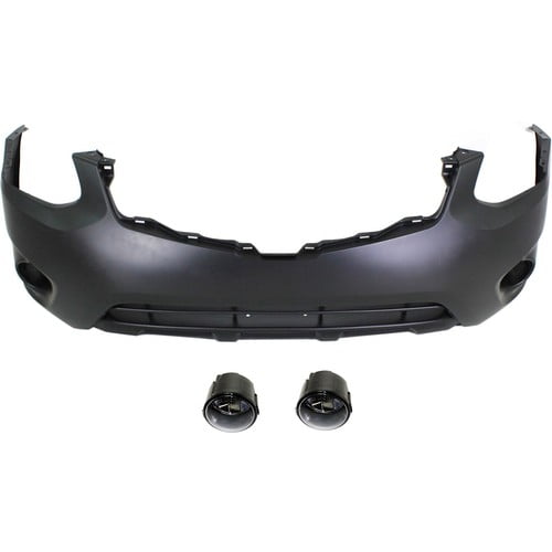 Front Bumper Cover Kit Includes Fog Lights For 2011 2012 2013 Nissan Rogue CAPA