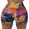 thumbnail image 2 of Xecao Colorful Gecko Jungle Art Print Workout Shorts for Women Soft Smooth Gym Yoga Scrunch Active Tennis Workout Running Shorts-Medium, 2 of 8