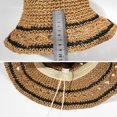 thumbnail image 3 of Sombrero de paja para mujer, sombrero de pescador tejido, sombrero de playa, gorra plegable, gorras de verano, 3 of 6