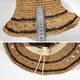 thumbnail image 3 of Sombrero de paja para mujer, sombrero de pescador tejido, sombrero de playa, gorra plegable, gorras de verano, 3 of 6