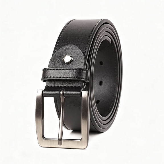 Men's Microfiber Leather Belt Big & Tall Sizes 36"-112" Black Casual Dress Belt