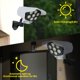thumbnail image 4 of Muyoka Luces de cámara con sensor solar para exteriores con 77 LED 800 lms Luz de cámara falsa 2400 mAh Luz de cerca 3 modos de trabajo IP65 Luz de pared impermeable Control remoto Luz de cerca para c Muyoka Hogar, 4 of 7
