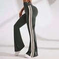 thumbnail image 4 of qelini Plus Size Flared Yoga Pants for Women High Waist Pocket Elastic Waist Leggings Solid Color Long Pants, 4 of 9