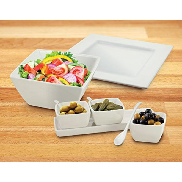 KOVOT Porcelain Serving Dishes (9 Piece Entertaining Set)