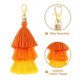 thumbnail image 3 of Borlas de tres capas 6.7 pulgadas Llavero de bolsa encanto bohemio para hacer joyas, decoración (Naranja/Amarillo), 3 of 7