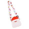 thumbnail image 1 of Papá Noel Para Autismo, Necesidades Especiales, Aliviador De Estrés, Juguete Sensorial De Burbuja De Empuje, Bolsa Cruzada De Silicona Para Niños Y Adultos Sweethay HA046212-03, 1 of 6