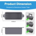 thumbnail image 2 of Grease Catcher, Silicone Grease Cup Liners, Replacement of Aluminum Foil Drip Tray, Reusable Durable Griddle Rear Grease Cup Liner Grease Tray for 36 28 22 17 Inch, Grey, 2 of 7