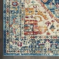 thumbnail image 7 of 7â€™ x 10â€™ Ivory and Light Blue Distressed Area Rug, 7 of 7