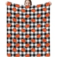 thumbnail image 2 of Manta de Halloween con calabazas naranjas y caramelos de maíz, ultra suave, ligera, para sofá, cama, decoración del hogar, 40 x 50 pulgadas, 2 of 5