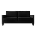 thumbnail image 3 of Home Design Marcia Square Arm Sofa with Padded Back and Seat, Modern Upholstery, Black Legs, Comfortable Living Room Seating, Black, 3 of 8