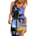 thumbnail image 1 of EQWLJWE Robes pour Femmes 2023 Élégante Robe Bohème Imprimée Florale d'Été Sans Manches T-Shirt Plage Mini Robes pour Femmes Grande Taille, 1 of 6