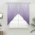 thumbnail image 4 of Purple Ombre Kitchen Window Curtains, Swag Curtains Valance for Bedroom Living Room Bathroom, White Gradient Modern Abstract Art Rod Pocket Window Treatment Curtain Block Drapes 2 Panels 36"x63", 4 of 8