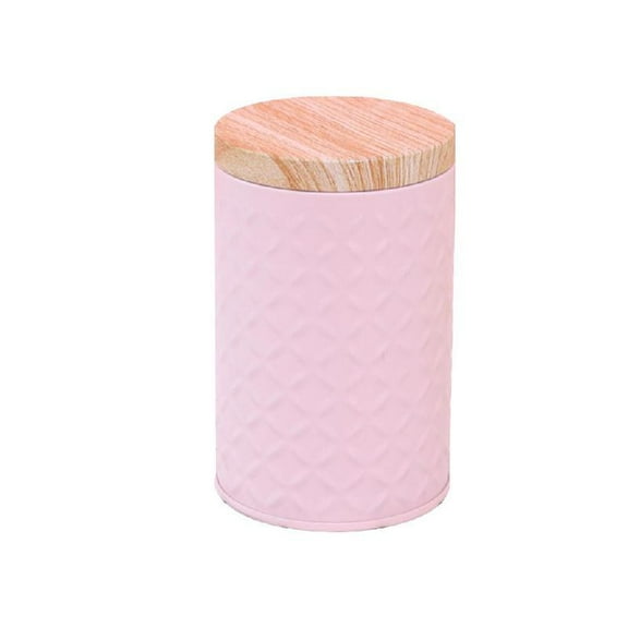 Wood Grain Tin Box Metal Storage Box Coffee Tea Cans Home Organizer Kitchen for Case Tea Caddies Canister 4 Colors