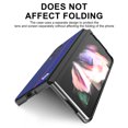 thumbnail image 2 of Carbon Fiber Case for Samsung Galaxy Z Fold 4, Military Grade Rugged PC Frame Shockproof Protective Phone Cover, Support Wireless Charging Compatible with MagSafe Slim Case for Galaxy Z Fold4,Blue, 2 of 8