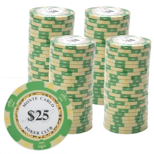 Fichas de póker Gamers Lounge Monte Carlo de 14 g, paquete de 100