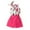 Hot Pink, variant on Hienoo Toddler Girls Summer Outfits Halter Neck Floral Tank Top & Shorts Set, Sizes 3-4T