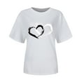 thumbnail image 3 of Tops for Women Casual Summer Short Sleeve Crewneck Basic T Shirts Blouses Dressy Casual Simple Comfy Tunic Tee Tops, 3 of 3
