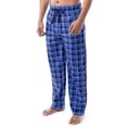 thumbnail image 5 of Pantalón de Pijama de Forro Polar Sedoso para Hombre IZOD, Cuadros Azul/Negro, 3X-Large, 5 of 5