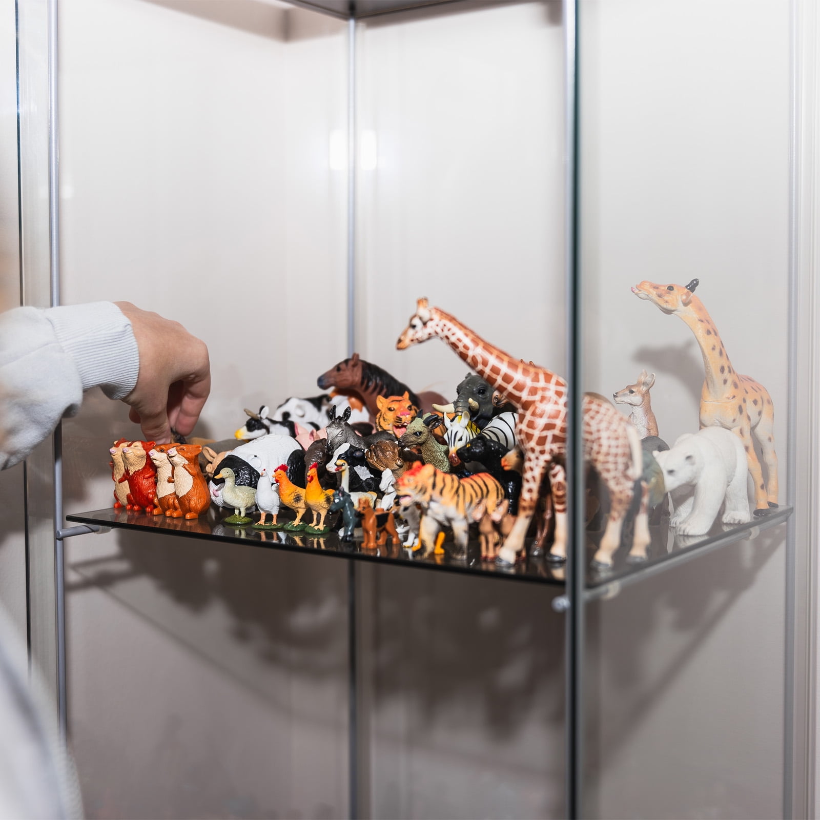 Unique Bargains Acrylic Display Cases Display Box Assemble Dustproof Box 4''x8''x16''