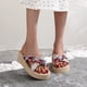 thumbnail image 1 of Zapatillas con punta abierta para mujer, sandalias cómodas, informales, cómodas, para la playa Wmkox8yii ytu5527, 1 of 8