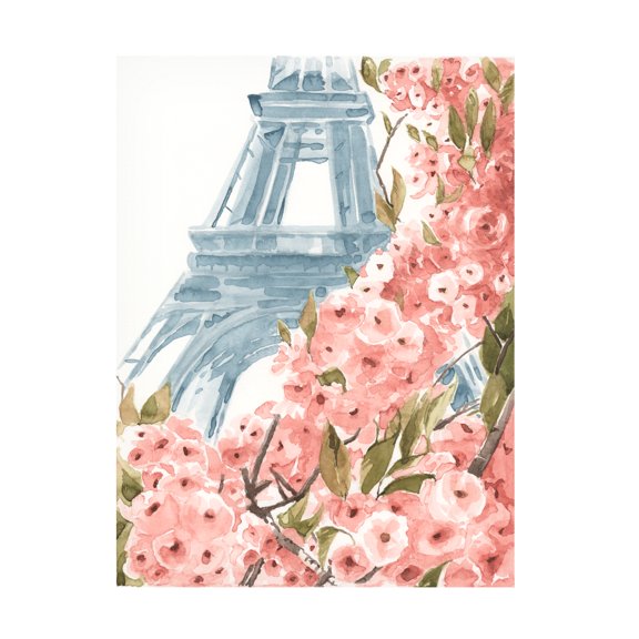 Annie Warren 'Paris Cherry Blossoms II' Canvas Art