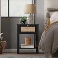 thumbnail image 5 of SICOTAS Rattan Nightstands Set of 2, Black Farmhouse Boho End Side Table with Drawers, Engineered Wood Accent Bedside Table for Bedroom, Living Room, 5 of 10