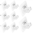thumbnail image 2 of 8PCS No Drill Curtain Rod Brackets Holder Hooks Nail Free Hangers for Home, 2 of 9