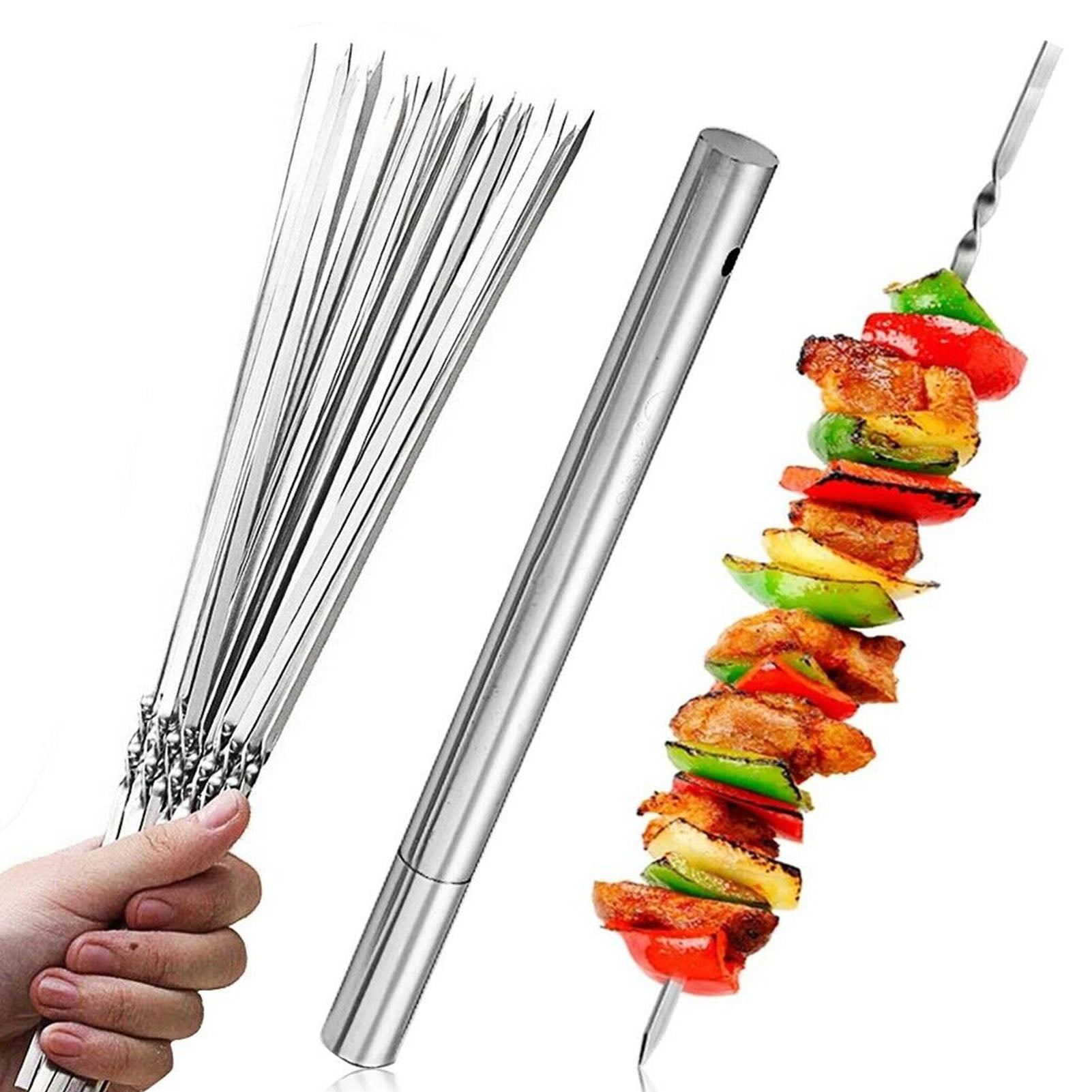 Barbecue Skewers Cooking Outdoor Camping Party Steel Kebab BBQ Stick Reusable