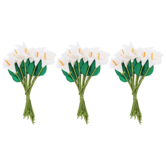 144pcs Mini flores artificiales Ramos de flores encantador decoraciones florales Flower Flower DIY Suministros