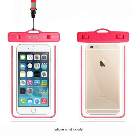 - Tritina Waterproof Case IPX8, Universal Waterproof Phone Pouch fit Size Up to 6