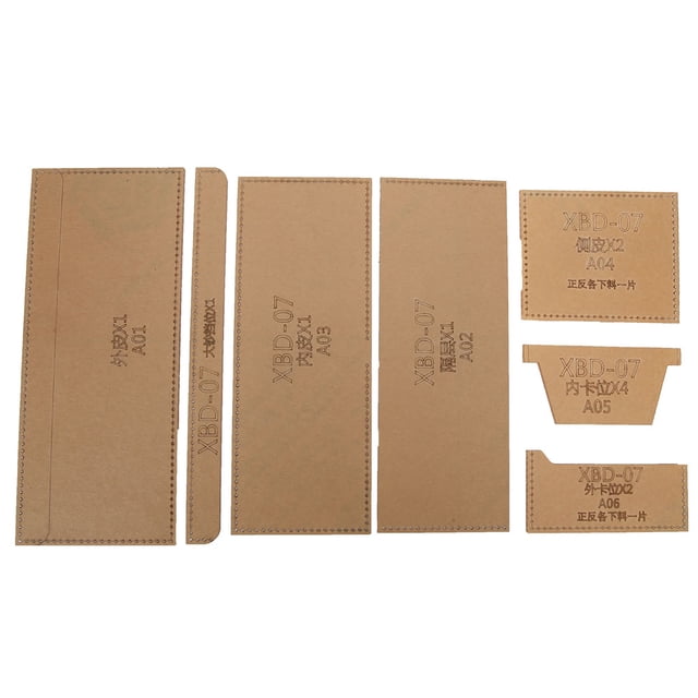 Plantilla acrílica para monedero, transparente, manual, bricolaje, modelo de billetera de cuero para billetera corta