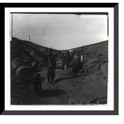 Historic Framed Print, [Prince Mikeladzy, chief of the Russian gendarmes, on his round below one of the forts - Port Arthur], 17-7/8" x 21-7/8"