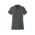 thumbnail image 3 of MERCER+METTLE Women's Stretch Heavyweight Pique Polo | Short Sleeve Collared Shirt for Women, Moisture Wicking Work Top - Anchor Grey XS, 3 of 4