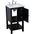 thumbnail image 3 of Elegant Decor Metropolis 19" Single Marble Top Bathroom Vanity in Black, 3 of 14